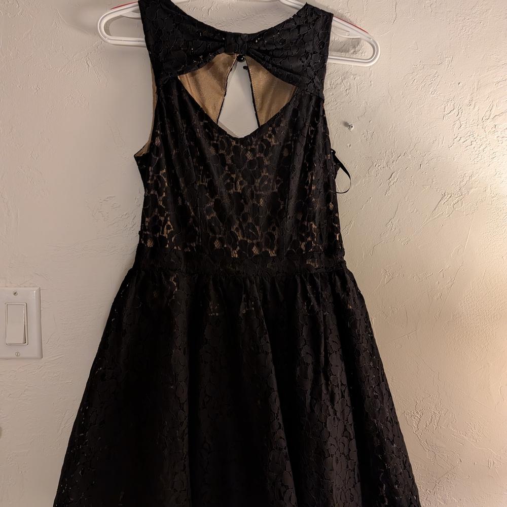 Material Girl Black Lace Dress